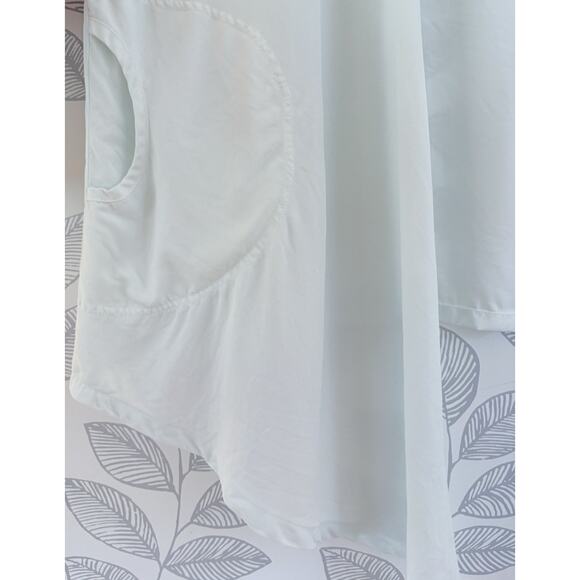 GERTIES 100% Tencel Open Longline Cardigan Ice Blue MEDIUM Lagenlook Minimalist - Picture 6 of 9